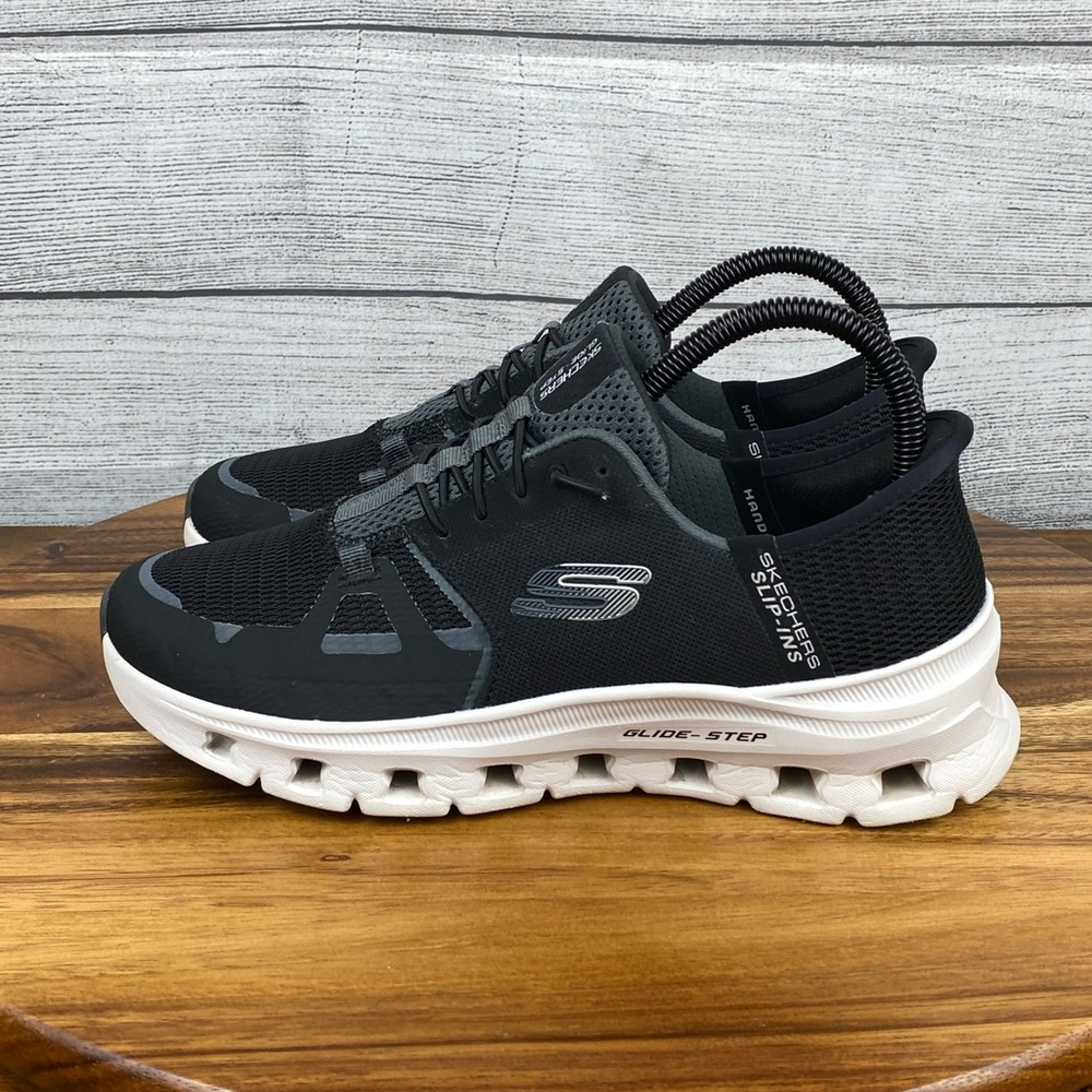 Skechers Black and White Athletic Shoes